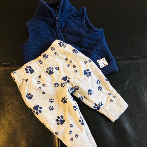 Carters Vest and Sweat Pants - Picture 1 of 4